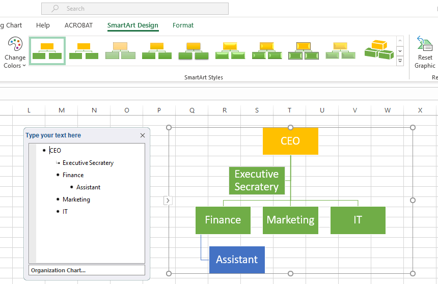 Format your Org Chart