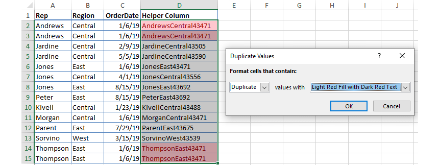 formatting multiple columns