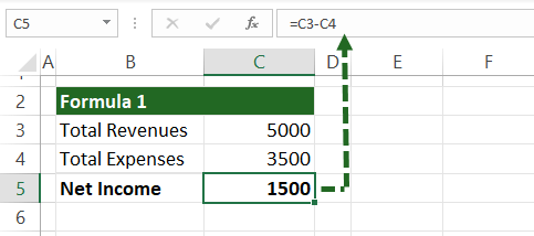 How to subtract cells in Excel