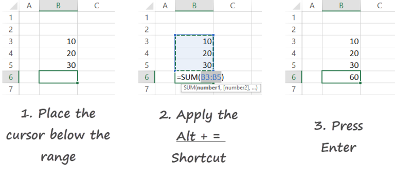 Excel Sum Shortcut How To Insert Autosum Quick Guide 1152