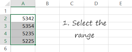 select data to cut