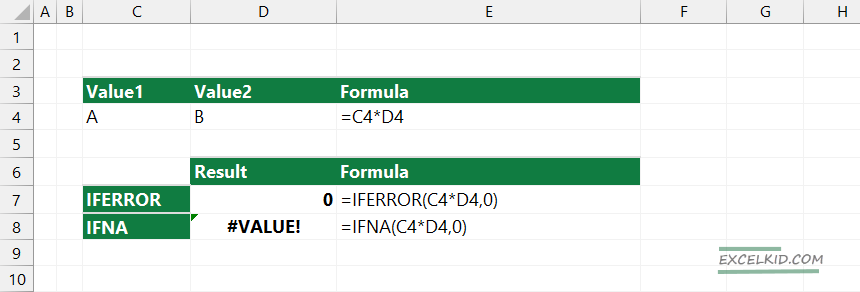 compare iferror and ifna functions