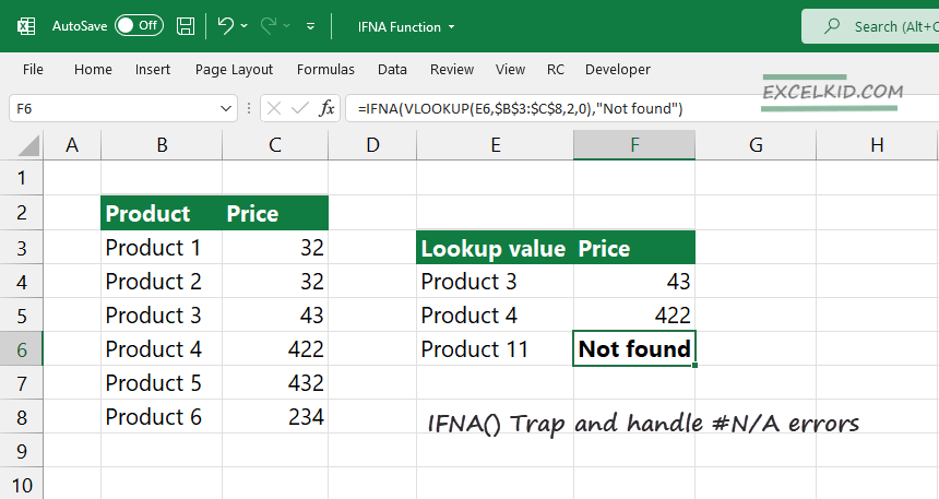 excel ifna function