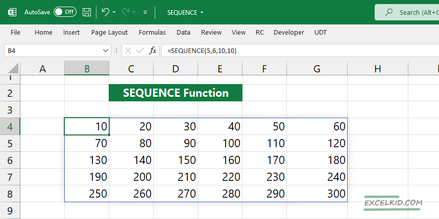 How To Use The Excel SEQUENCE Function Quick Guide ExcelKid