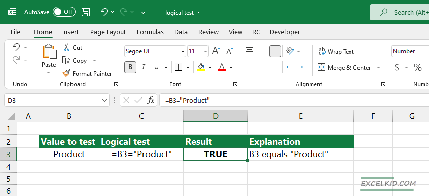 How To Use A Logical Test In Excel Quick Guide ExcelKid