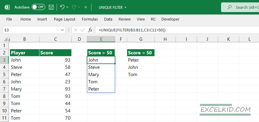 How To Extract Unique Values With Criteria Excel Formula