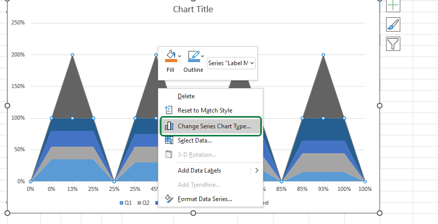Change marimekko chart series chart type for segments