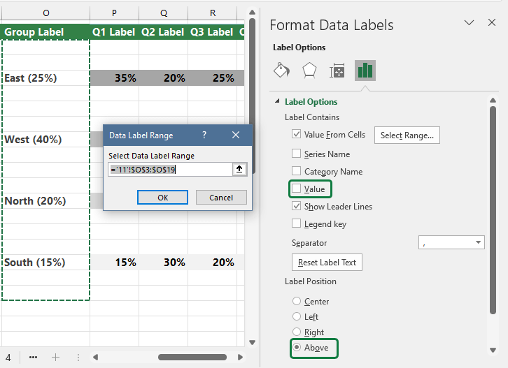 select range to format data labels