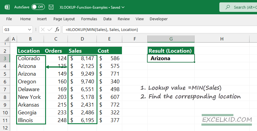 combine XLOOKUP with other Excel functions