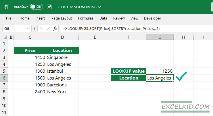 fix unsorted records in the lookup array