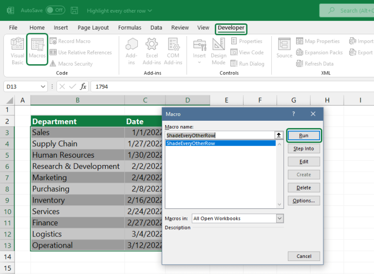 Highlight Every Other Row in Excel - ExcelKid