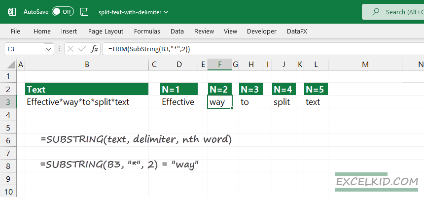 How To Split Text With Delimiter In Excel Quick Guide ExcelKid