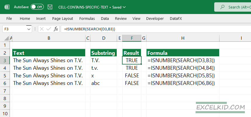 Formula To Find If A Cell Contains A Specific Text In Excel ExcelKid