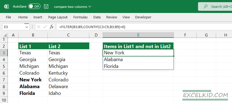 how-to-compare-two-columns-in-excel-matches-and-differences