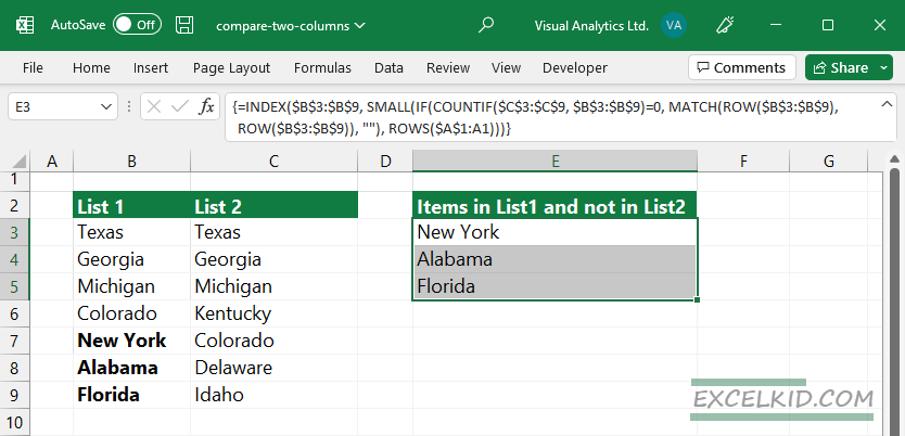 complex array fomula for Excel 2013 and Excel 2016