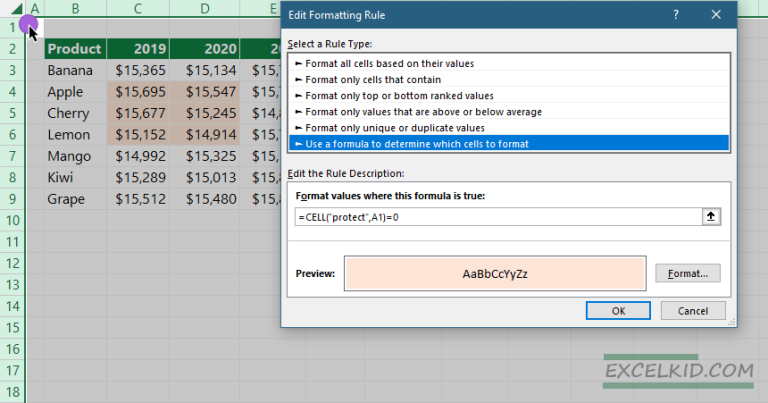 How To Show Protected Cells In Excel