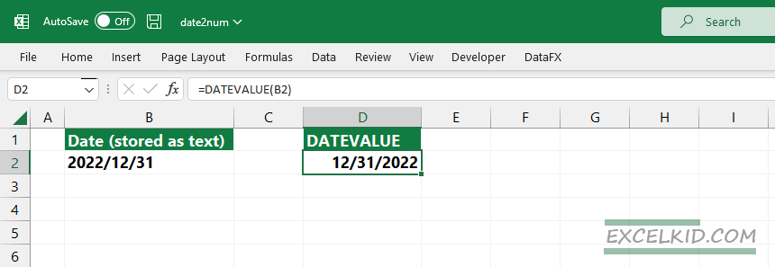 Date Stored as Text to Number