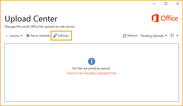 upload center settings