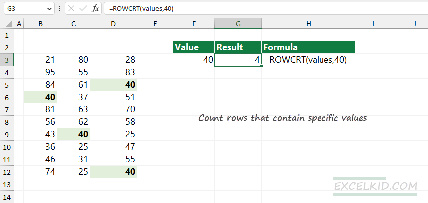 count rows that contain specific values