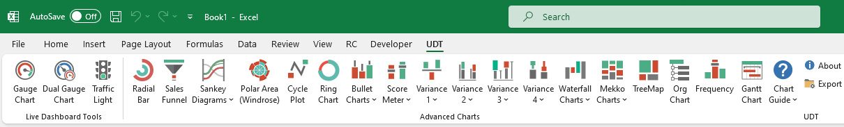 How to create a flow diagram in Excel using UDT chart add-in